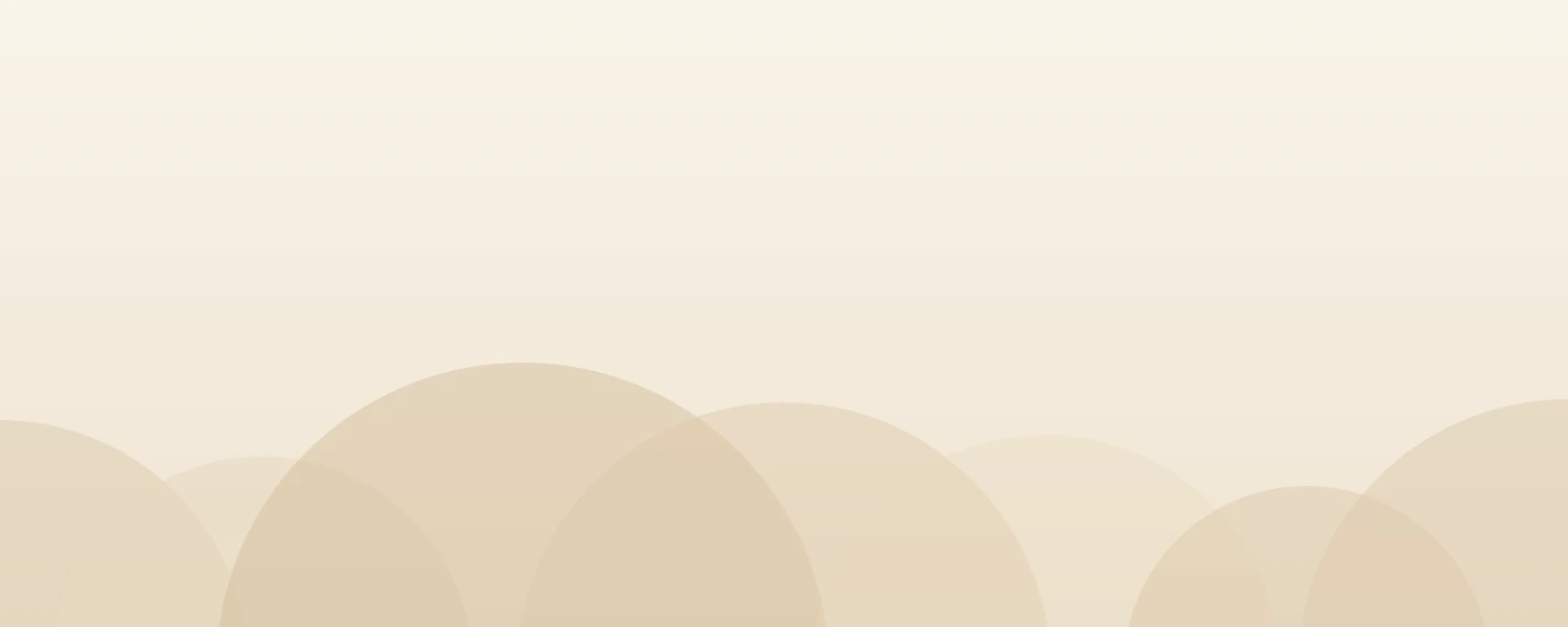 Aesthetic beige Notion cover with overlapping tan arches along the bottom