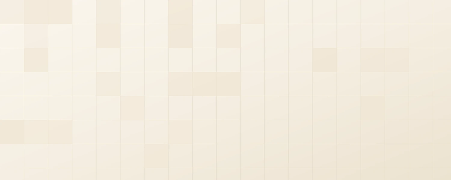 Warm cream aesthetic Notion cover with a fine line grid and mosaic squares