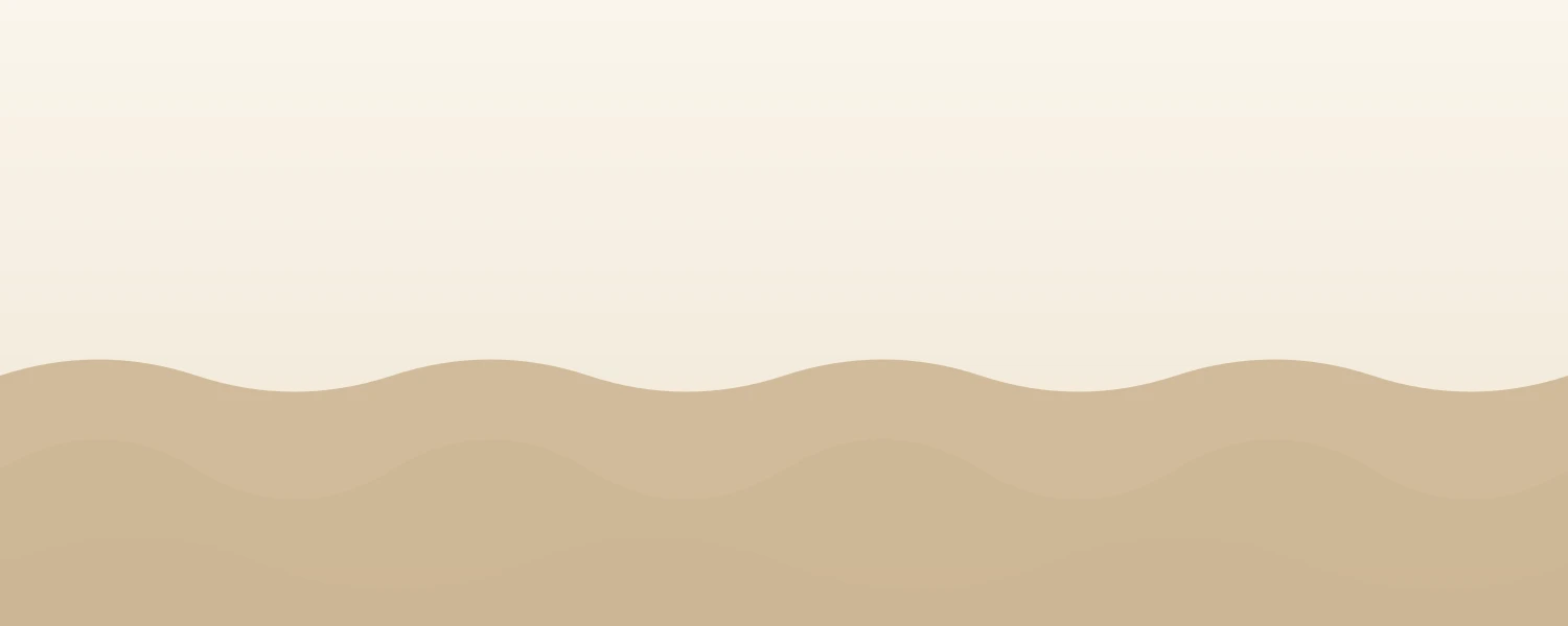 Warm sand-colored Notion cover with layered soft dune waves
