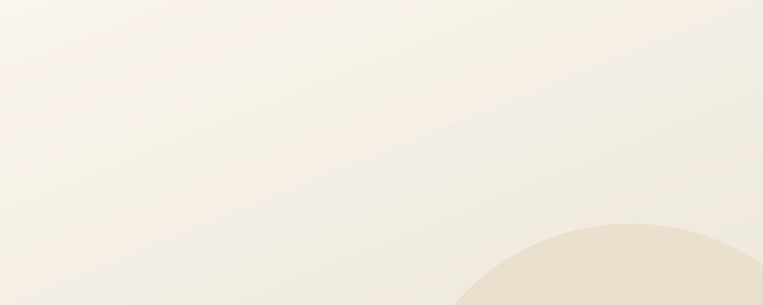 Minimal warm ivory Notion cover with a single soft beige arc