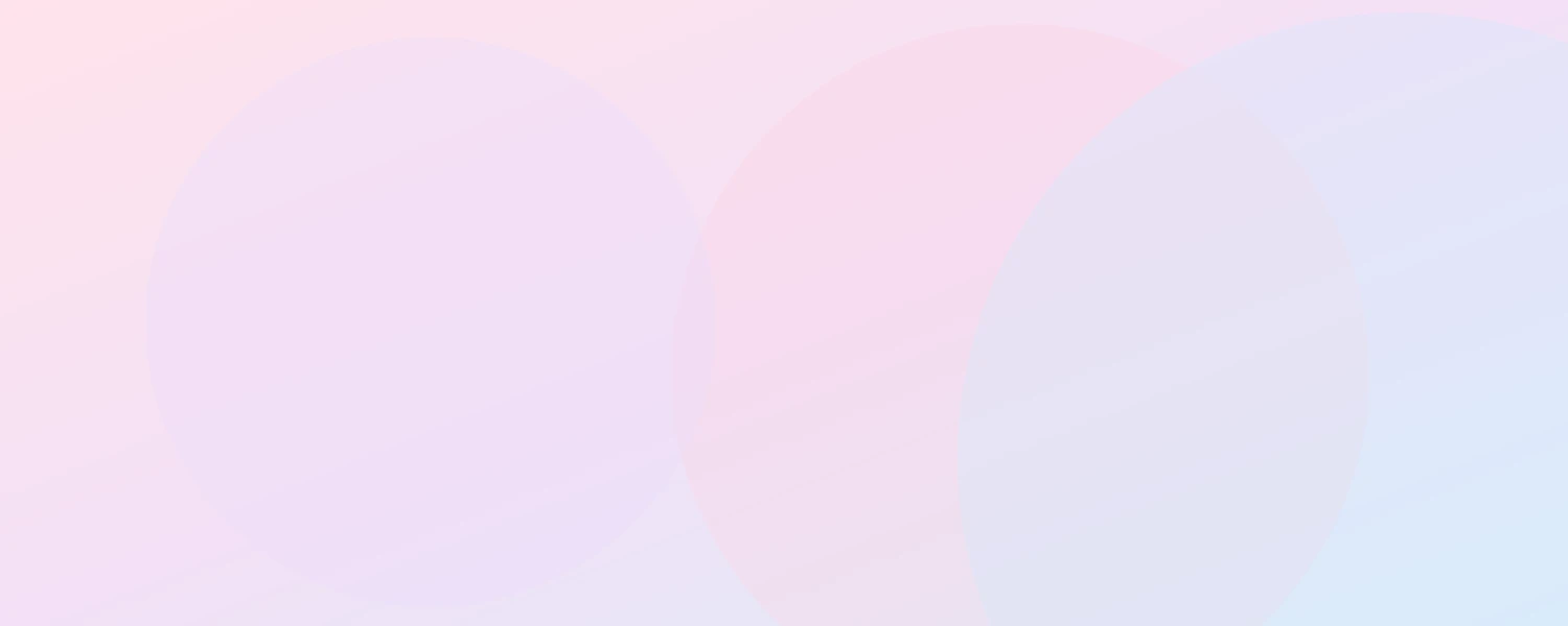 Cute candy pastel gradient Notion cover from pink through lilac to sky blue
