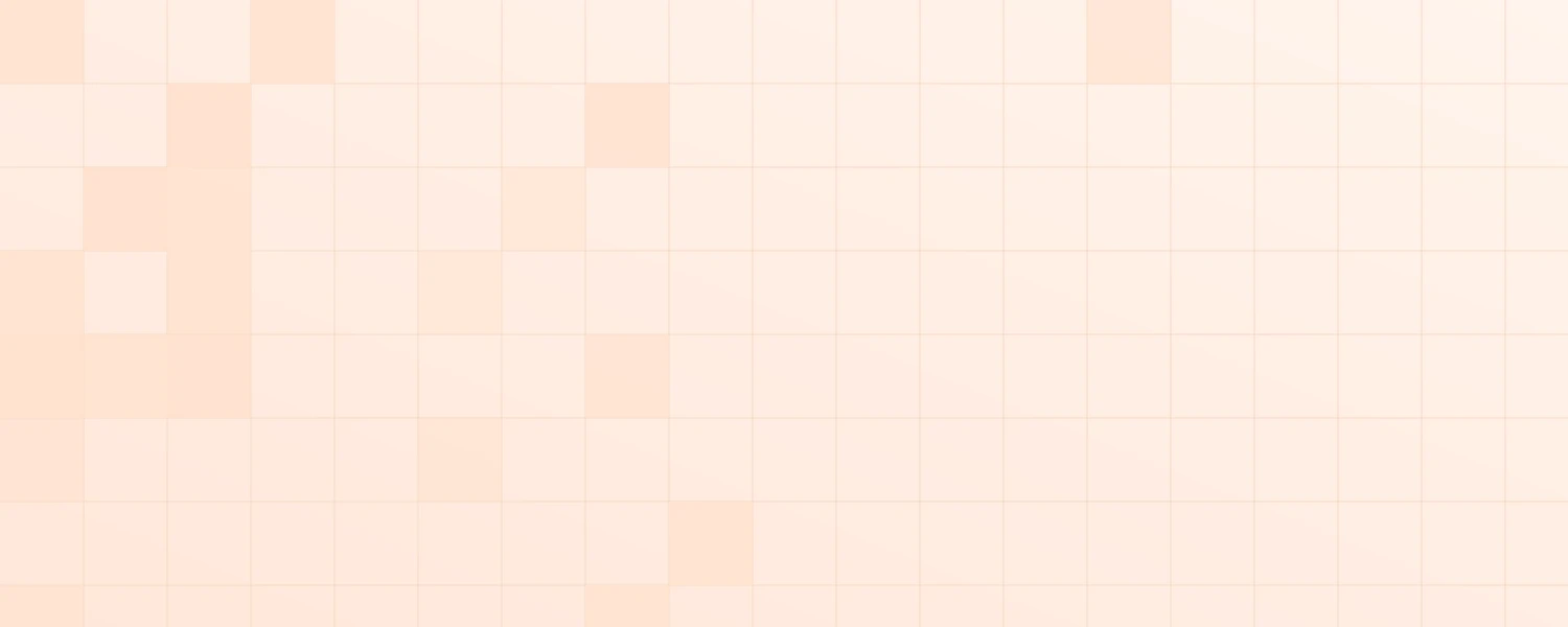 Cute peach Notion cover with a soft line grid and mosaic squares
