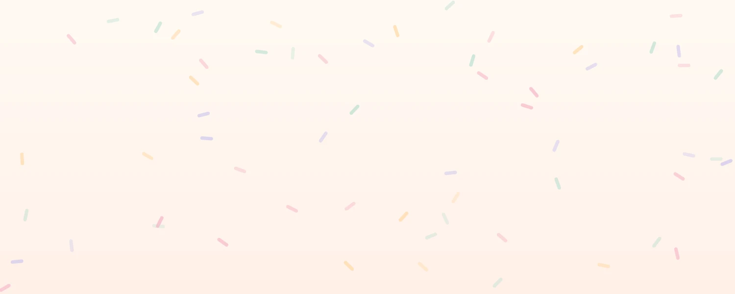 Cute cream Notion cover with pastel confetti sprinkles