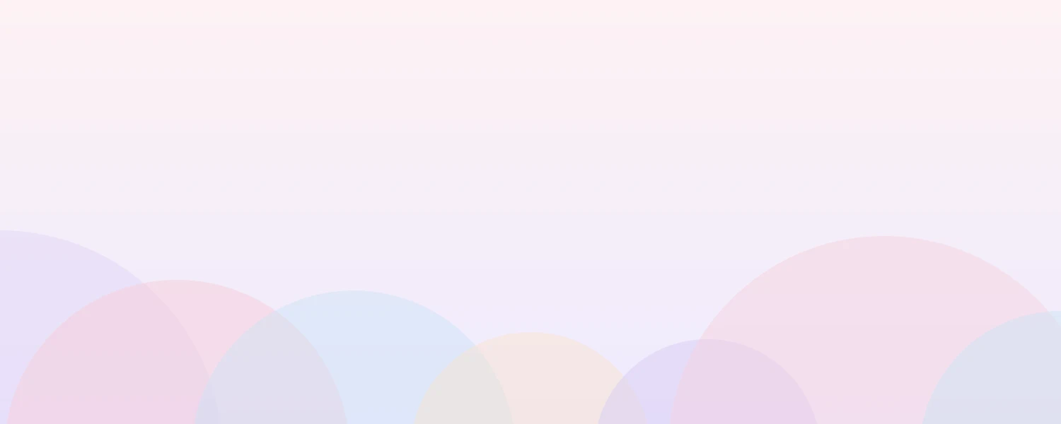 Soft pastel Notion cover with overlapping arches in lilac, pink, and blue